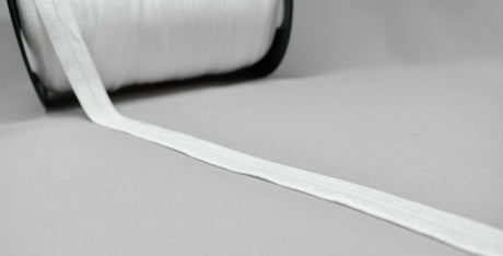 Fold-Over Elastic White 5/8in Roll