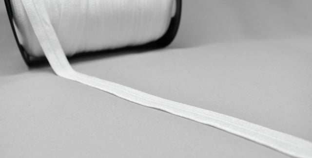 Fold-Over Elastic White 5/8in Roll