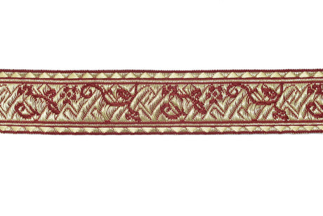 Jacquard Ribbon Floral Metallic 1.25"