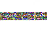 Rhinestone Trim Multi-Color Gold Cupping 1.5"