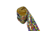 Rhinestone Trim Multi-Color Gold Cupping 1.5"