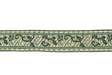 Jacquard Ribbon Floral Metallic 1.25"