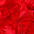 Rosette Mesh Red Satin Fabric