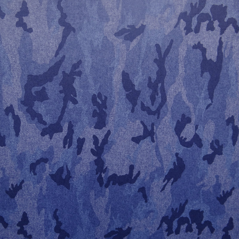 Denim Camouflage Polyester Spandex Fabric - Denim Camouflage Print, 58"/60" Width (1 Yard)