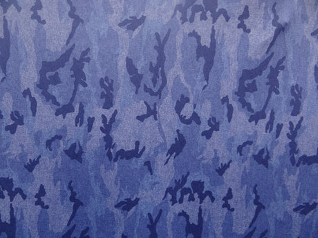 Denim Camouflage Polyester Spandex Fabric - Denim Camouflage Print, 58"/60" Width (1 Yard)