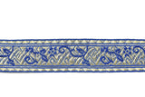 Jacquard Ribbon Floral Metallic 1.25"