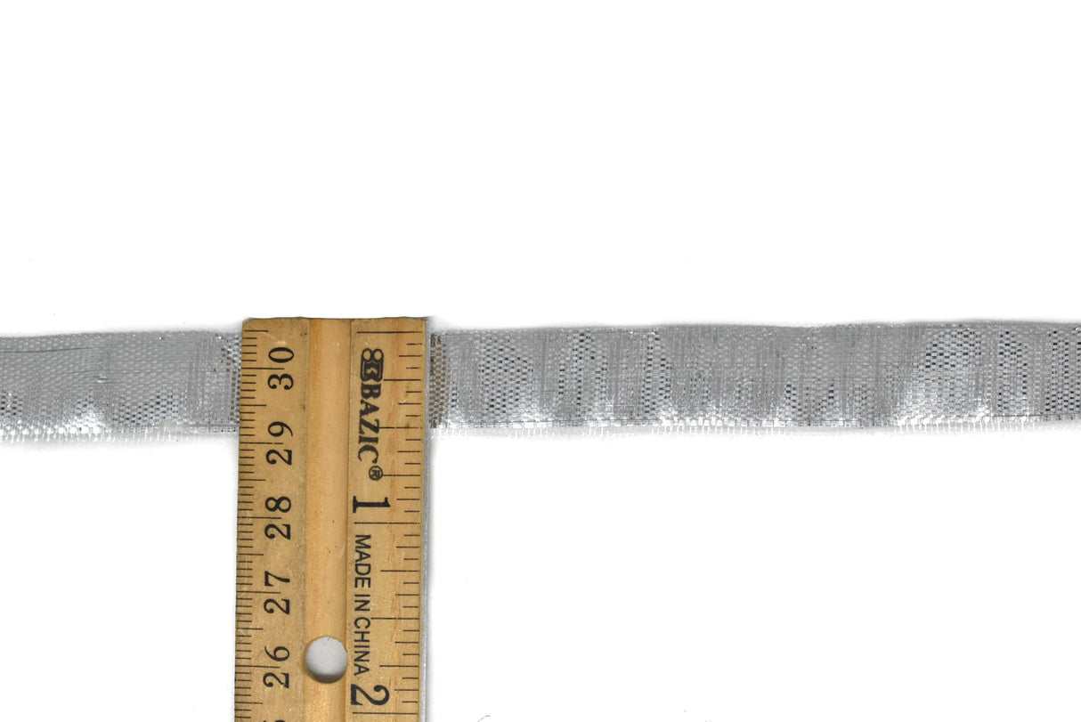 Metallic Ribbon Gold Silver 1/2in 1in
