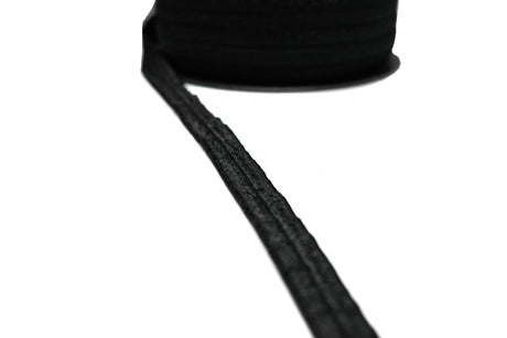 Fold-Over Elastic Black 0.63in 200 Yard Roll