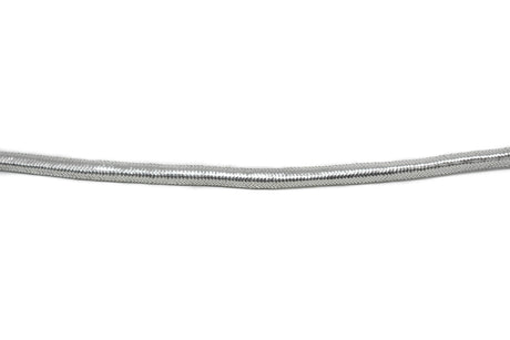 Braided Cord Metallic Silver 4mm 7.5mm