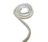 Rhinestone Beaded Applique Belt 1" Silver
