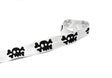 Fold-Over Elastic Skull Print 0.63" Black White