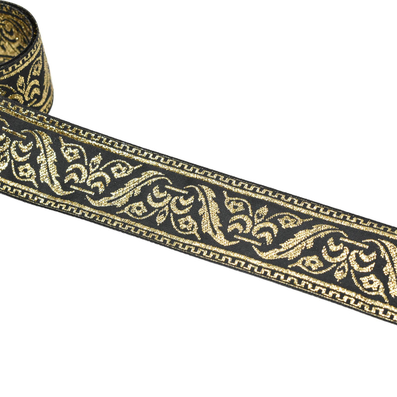 Jacquard Ribbon Metallic 1.40"