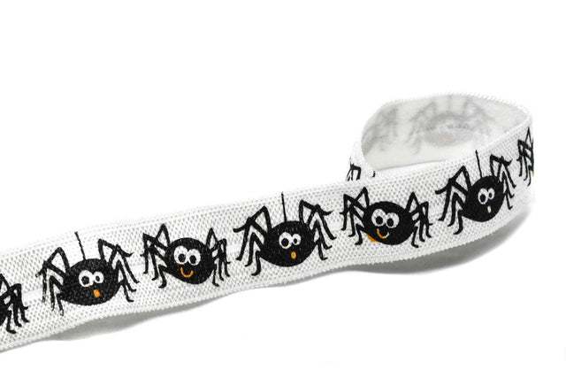 Fold-Over Elastic Spider Print 0.63 Inch
