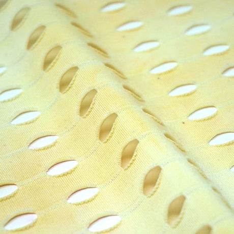 Into The Woods Polyester Spandex Mesh Fabric - Tie Dye Perforation Print, Forest/Cream, 58/60" Width (1 Yard)