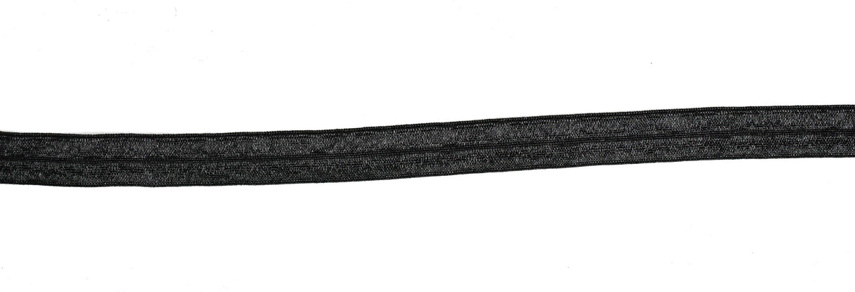 Fold-Over Elastic Black 0.63in 200 Yard Roll