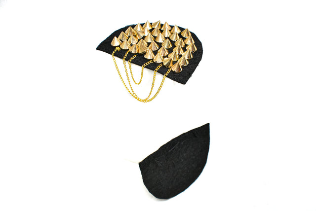 Epaulet Studded Shoulder Chains Gold