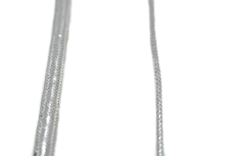 Braided Cord Metallic Silver 4mm 7.5mm
