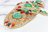 Rhinestone Buckle Applique with Gem Dangles