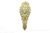 Embroidered Applique Metallic Gold 16 x 6.5