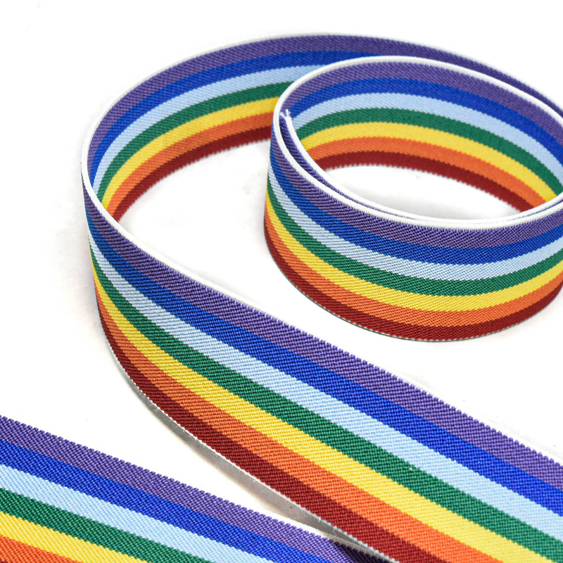 Rainbow Jacquard Elastic Trim 2 Inch