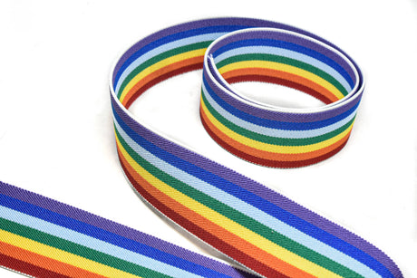 Rainbow Jacquard Elastic Trim 2 Inch