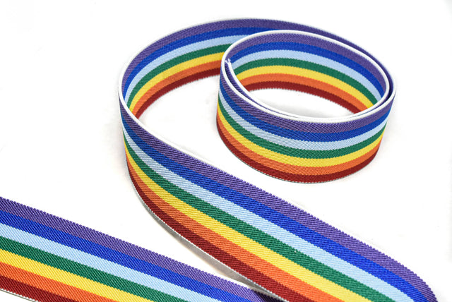Rainbow Jacquard Elastic Trim 2 Inch