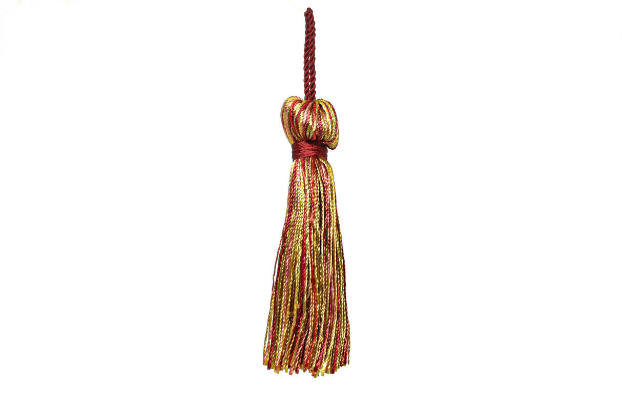 Tassel Red Metallic Gold 4 Inch