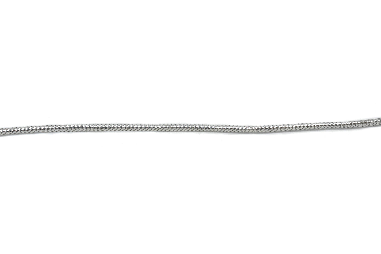 Braided Cord Metallic Silver 4mm 7.5mm