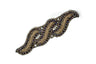Rhinestone Beaded Applique Leaf 7 x 6