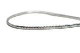 Braided Cord Metallic Silver 4mm 7.5mm