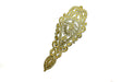 Embroidered Applique Metallic Gold 16 x 6.5
