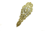 Embroidered Applique Metallic Gold 16 x 6.5