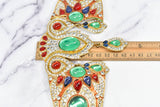 Rhinestone Buckle Applique with Gem Dangles