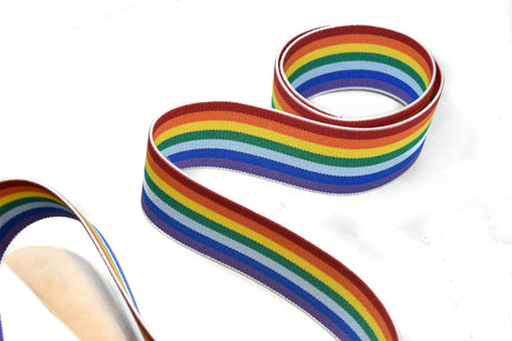 Rainbow Jacquard Elastic Trim 2 Inch