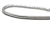 Braided Cord Metallic Silver 4mm 7.5mm