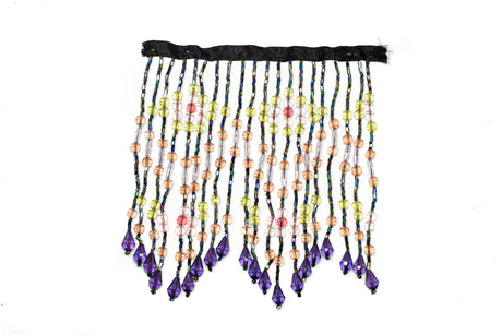Fringe Trim Multi-Color Beaded 4" x 6"
