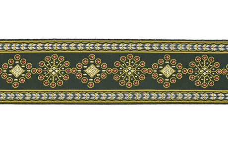 Jacquard Ribbon Circular Diamond 1.75"