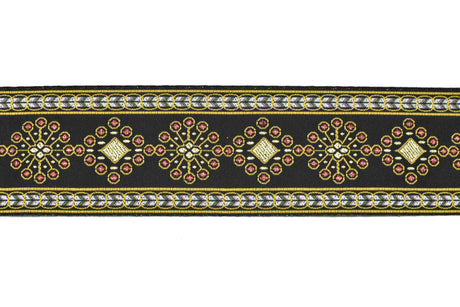 Jacquard Ribbon Circular Diamond 1.75"