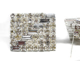 Rhinestone Brooch Pin Rectangular 1.25 x 1