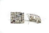 Rhinestone Brooch Pin Rectangular 1.25 x 1