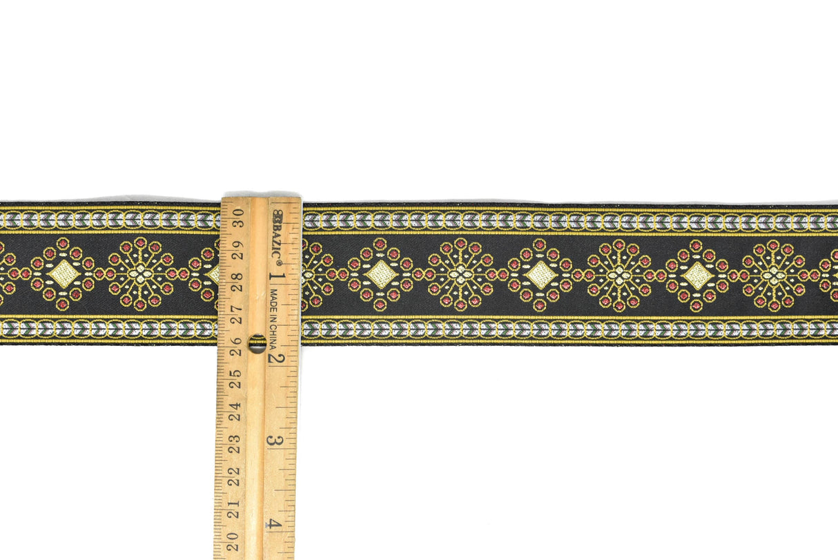 Jacquard Ribbon Circular Diamond 1.75"