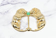 Gold Lion Ribbon Slider Buckle 4 x 2.90