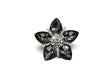 Crystal Floral Brooch 1.50"