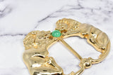 Gold Lion Ribbon Slider Buckle 4 x 2.90