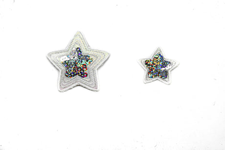 Sequins Heart Star Applique Patch