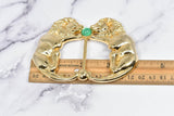 Gold Lion Ribbon Slider Buckle 4 x 2.90