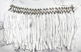 Fringe Trim Metallic Silver Beads