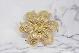 Flower Buckle Gold Rhinestone