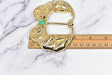 Gold Lion Ribbon Slider Buckle 4 x 2.90