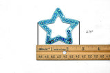 Sequins Heart Star Applique Patch